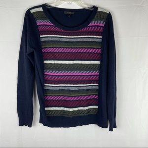 J. Crew pullover wool sweater colorful stripe Small